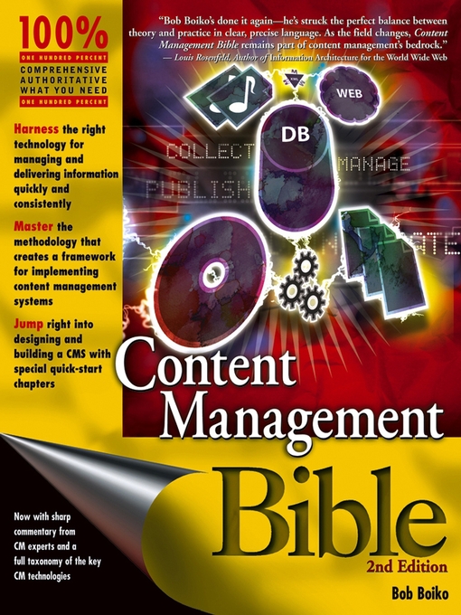 Title details for Content Management Bible by Bob Boiko - Available